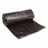 Low-Density Waste Can Liners, 33 gal, 0.5 mil, 33" x 39", Black, Perforated Roll, 25 Bags/Roll, 8 Rolls/Carton (3339H)