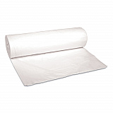 Low-Density Waste Can Liners, 45 gal, 0.6 mil, 40" x 46", White, Perforated Roll, 25 Bags/Roll, 4 Rolls/Carton (4046EXH)