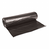 Low-Density Waste Can Liners, 45 gal, 0.6 mil, 40" x 46", Black, Perforated Roll, 25 Bags/Roll, 4 Rolls/Carton (4046H)