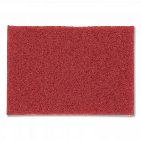 Low-Speed Buffer Floor Pads 5100, 12 x 18, Red, 20/Carton (510012X18)