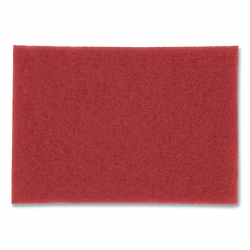 Low-Speed Buffer Floor Pads 5100, 12 x 18, Red, 20/Carton (510012X18)