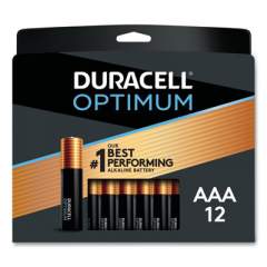 Duracell Optimum Alkaline AAA Batteries, 12/Pack (OPT2400B12PR)