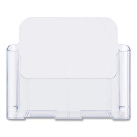 deflecto DocuHolder for Countertop/Wall-Mount, Leaflet Size, 9.25 x 3.75 x 7.75, Clear (74001)