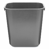 Deskside Plastic Wastebasket, 3.5 gal, Plastic,  Black (295500BK)