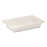 Food/Tote Boxes, 2 gal, 18 x 12 x 3.5, White, Plastic (3507WHI)