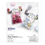 Avery Sure Feed Printable Toppers with Bags, 1 3/4 x 5, White, 40/Pack (22801)