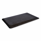 Cushion-Step Marbleized Rubber Mat, Rectangular, Black Smooth Surface, 36" x 72" (CU3672BK)