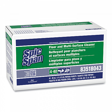 Liquid Floor Cleaner, Fresh Scent, 3 oz Packet, 45/Carton (02011)