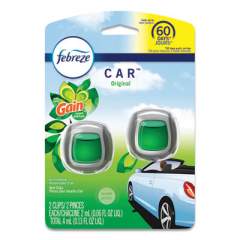 Febreze CAR Air Freshener, Gain Original, 2 mL Clip, 2/Pack, 8 Packs/Carton (94731CT)