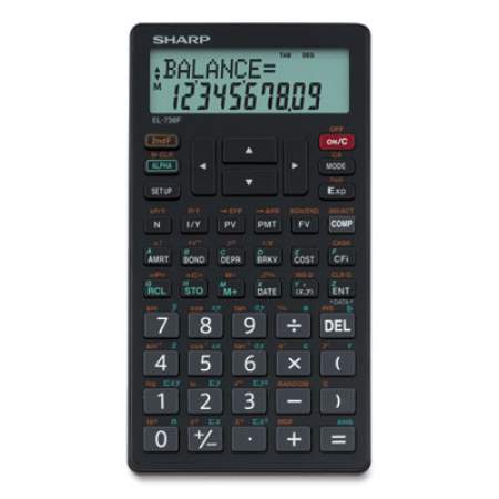 Sharp EL-738C Financial Calculator, 10-Digit LCD (EL738FB)
