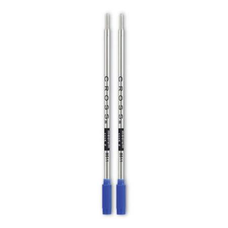 Refills for Cross Ballpoint Pens, Medium Conical Tip, Blue Ink, 2/Pack (85112)