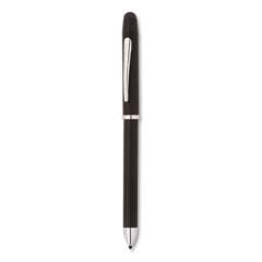 Cross Tech3+ Multi-Color Ballpoint Pen/Stylus, Retractable, Medium 1 mm, Black/Red Ink, Satin Black/Chrome-Plated Accents Barrel (AT00903)