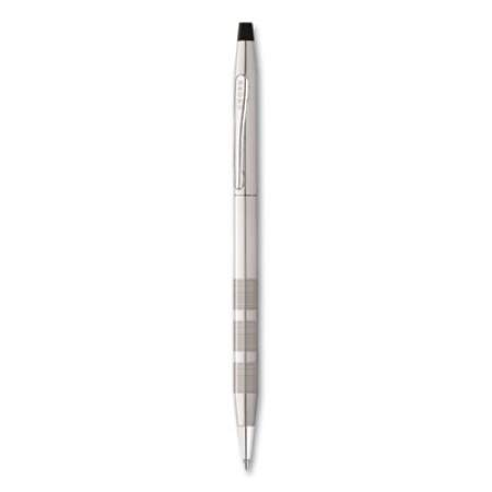 Cross Classic Century Twist-Action Ballpoint Pen, Retractable, Medium 1 mm, Black Ink, Satin Chrome Barrel (AT008214)