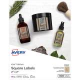 Avery Square Print-to-the-Edge Labels, Inkjet/Laser Printers, 2 x 2, Kraft Brown, 12/Sheet, 25 Sheets/Pack (22846)