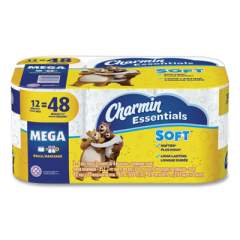 Charmin Essentials Soft Bathroom Tissue, Septic Safe, 2-Ply, White, 4 x 3.92, 352 Sheets/Roll, 12/Pack (65703)