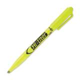 Avery HI-LITER Pen-Style Highlighters, Fluorescent Yellow Ink, Chisel Tip, Yellow/Black Barrel, Dozen (23591)