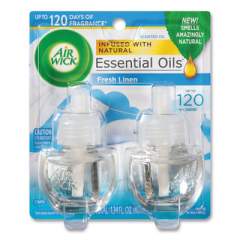 Air Wick Scented Oil Twin Refill, Fresh Linen, 0.67 oz, 2/Pack, 6/Carton (82291)