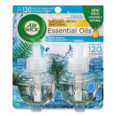 Air Wick Scented Oil Refill, Fresh Waters, 0.67 oz, 2/Pack, 6 Pack/Carton (79717CT)