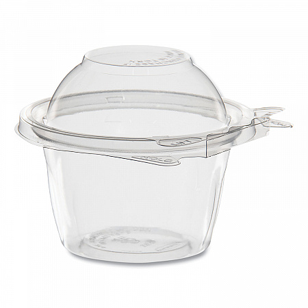 ClearPac SafeSeal Tamper-Resistant, Tamper-Evident Containers, Snack Cup, Domed Lid, 8 oz, Clear, Plastic, 272/Carton (SC8D)