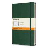 Moleskine Classic Collection Hard Cover Notebook, 1 Subject, Narrow Rule, Myrtle Green Cover, 8.25 x 5, 240 Sheets (QP060K15)