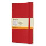 Moleskine Classic Softcover Notebook, 1 Subject, Narrow Rule, Scarlet Red Cover, 8.25 x 5, 192 Sheets (QP616F2)