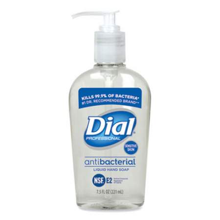 Dial Professional Antibacterial Liquid Hand Soap for Sensitive Skin, Floral, 7.5 oz Pump, 12/Carton (82834)
