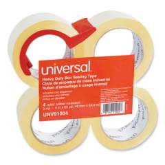 Universal Heavy-Duty Box Sealing Tape with Dispenser, 3" Core, 1.88" x 60 yds, Clear, 4/Box (91004)