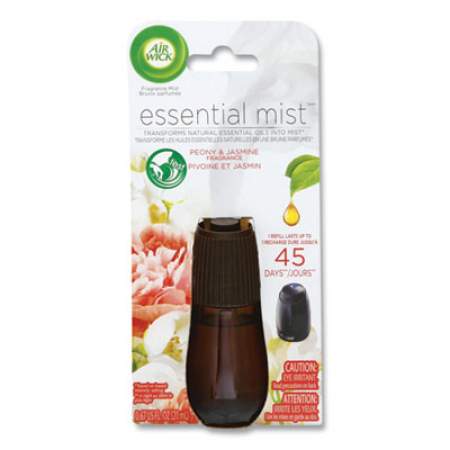 Air Wick Essential Mist Refill, Peony and Jasmine, 0.67 oz Bottle, 6/Carton (98555)