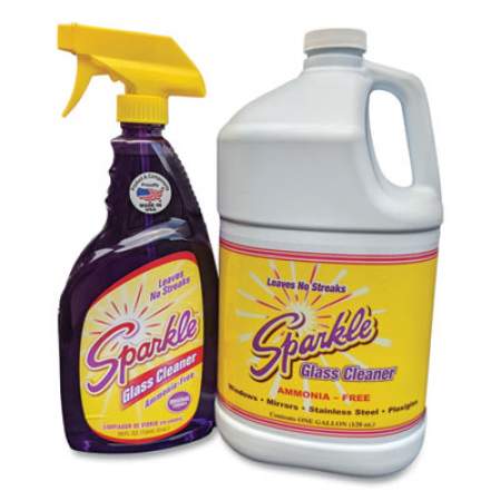 Sparkle Glass Cleaner, One Trigger Bottle and One gal Refill (20515)