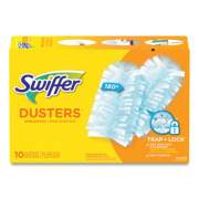 Swiffer Refill Dusters, Dust Lock Fiber, Light Blue, Unscented, 10/Box, 4 Box/Carton (21459CT)