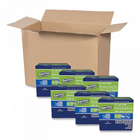Dry Refill Cloths, 10.63 x 8, White, 32/Box, 6 Boxes/Carton (33407CT)