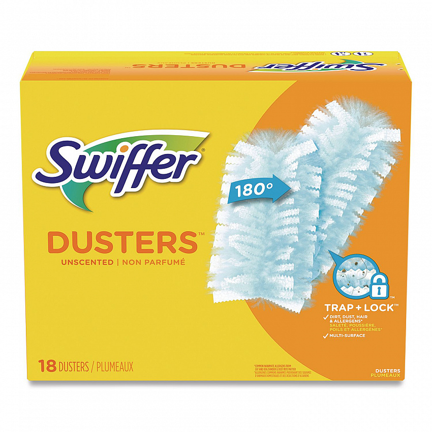 Dusters Refill, Dust Lock Fiber, 2" x 6", Light Blue, 18/Box, 4 Boxes/Carton (99036)