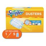 Swiffer Dusters Starter Kit, Dust Lock Fiber, 6" Handle, Blue/Yellow (11804KT)