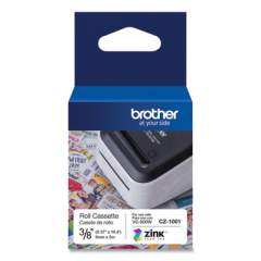 Brother CZ Roll Cassette, 0.37" x 16.4 ft, White (CZ1001)