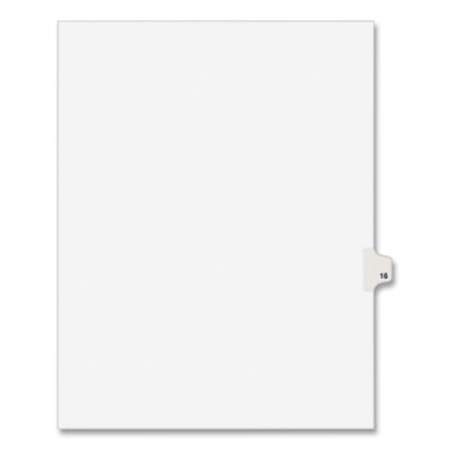 Preprinted Legal Exhibit Side Tab Index Dividers, Avery Style, 10-Tab, 16, 11 x 8.5, White, 25/Pack, (1016) (01016)