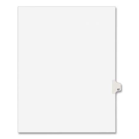 Preprinted Legal Exhibit Side Tab Index Dividers, Avery Style, 10-Tab, 17, 11 x 8.5, White, 25/Pack, (1017) (01017)