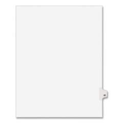 Preprinted Legal Exhibit Side Tab Index Dividers, Avery Style, 10-Tab, 21, 11 x 8.5, White, 25/Pack, (1021) (01021)