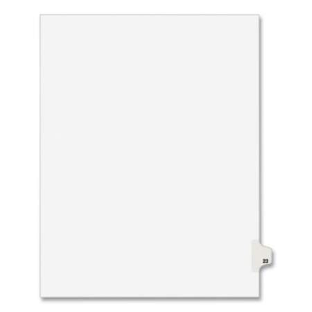 Preprinted Legal Exhibit Side Tab Index Dividers, Avery Style, 10-Tab, 23, 11 x 8.5, White, 25/Pack, (1023) (01023)