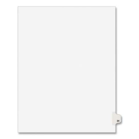 Preprinted Legal Exhibit Side Tab Index Dividers, Avery Style, 10-Tab, 24, 11 x 8.5, White, 25/Pack, (1024) (01024)