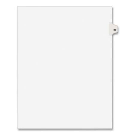 Preprinted Legal Exhibit Side Tab Index Dividers, Avery Style, 10-Tab, 29, 11 x 8.5, White, 25/Pack (01029)