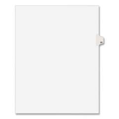 Preprinted Legal Exhibit Side Tab Index Dividers, Avery Style, 10-Tab, 33, 11 x 8.5, White, 25/Pack, (1033) (01033)