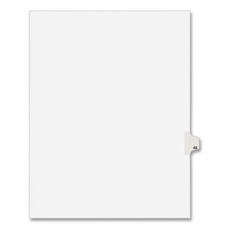 Preprinted Legal Exhibit Side Tab Index Dividers, Avery Style, 10-Tab, 42, 11 x 8.5, White, 25/Pack, (1042) (01042)