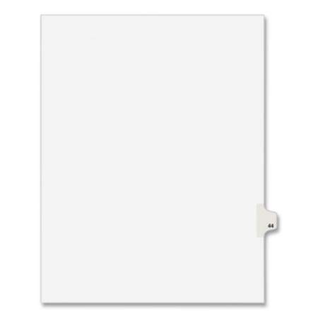 Preprinted Legal Exhibit Side Tab Index Dividers, Avery Style, 10-Tab, 44, 11 x 8.5, White, 25/Pack, (1044) (01044)