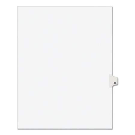 Preprinted Legal Exhibit Side Tab Index Dividers, Avery Style, 10-Tab, 66, 11 x 8.5, White, 25/Pack, (1066) (01066)