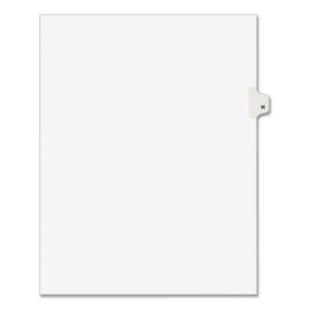 Preprinted Legal Exhibit Side Tab Index Dividers, Avery Style, 26-Tab, H, 11 x 8.5, White, 25/Pack, (1408) (01408)