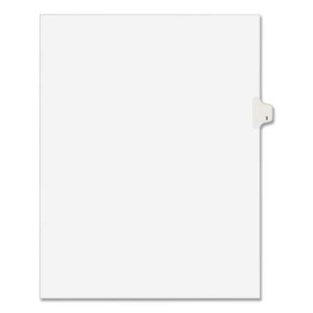 Preprinted Legal Exhibit Side Tab Index Dividers, Avery Style, 26-Tab, I, 11 x 8.5, White, 25/Pack, (1409) (01409)