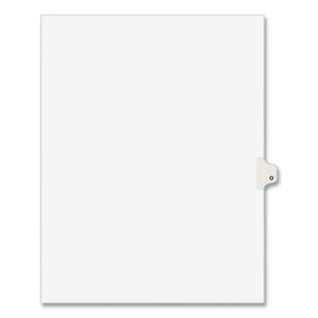 Preprinted Legal Exhibit Side Tab Index Dividers, Avery Style, 26-Tab, O, 11 x 8.5, White, 25/Pack, (1415) (01415)