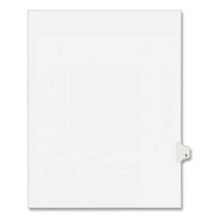 Preprinted Legal Exhibit Side Tab Index Dividers, Avery Style, 26-Tab, T, 11 x 8.5, White, 25/Pack, (1420) (01420)