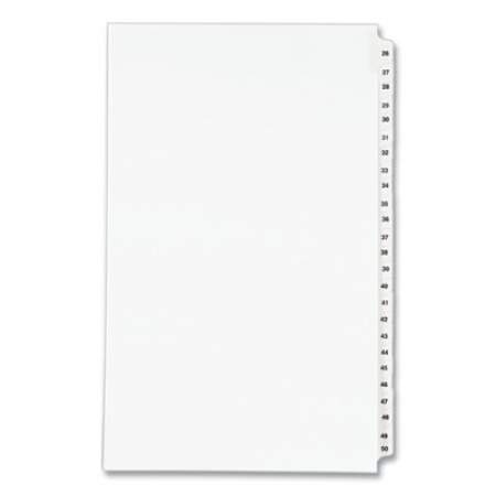 Preprinted Legal Exhibit Side Tab Index Dividers, Avery Style, 25-Tab, 26 to 50, 14 x 8.5, White, 1 Set, (1431) (01431)