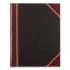 National Texthide Eye-Ease Record Book, Black/Burgundy/Gold Cover, 10.38 x 8.38 Sheets, 300 Sheets/Book (56231)
